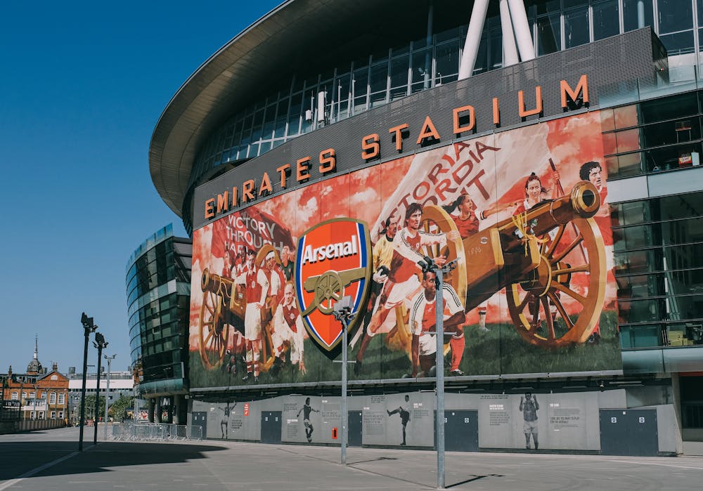 The outside of Arsenal's Emirates Stadium in North London